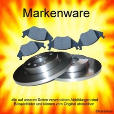 2 BREMSSCHEIBEN+BREMSBELÄGE BREMSKLÖTZE OPEL ASTRA F + CORSA A+B + VECTRA VORNE