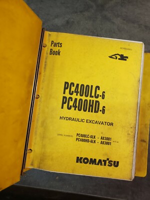 Komatsu PC400LC-6 PC400HD-6 Hydraulic Excavator Parts Book Manual