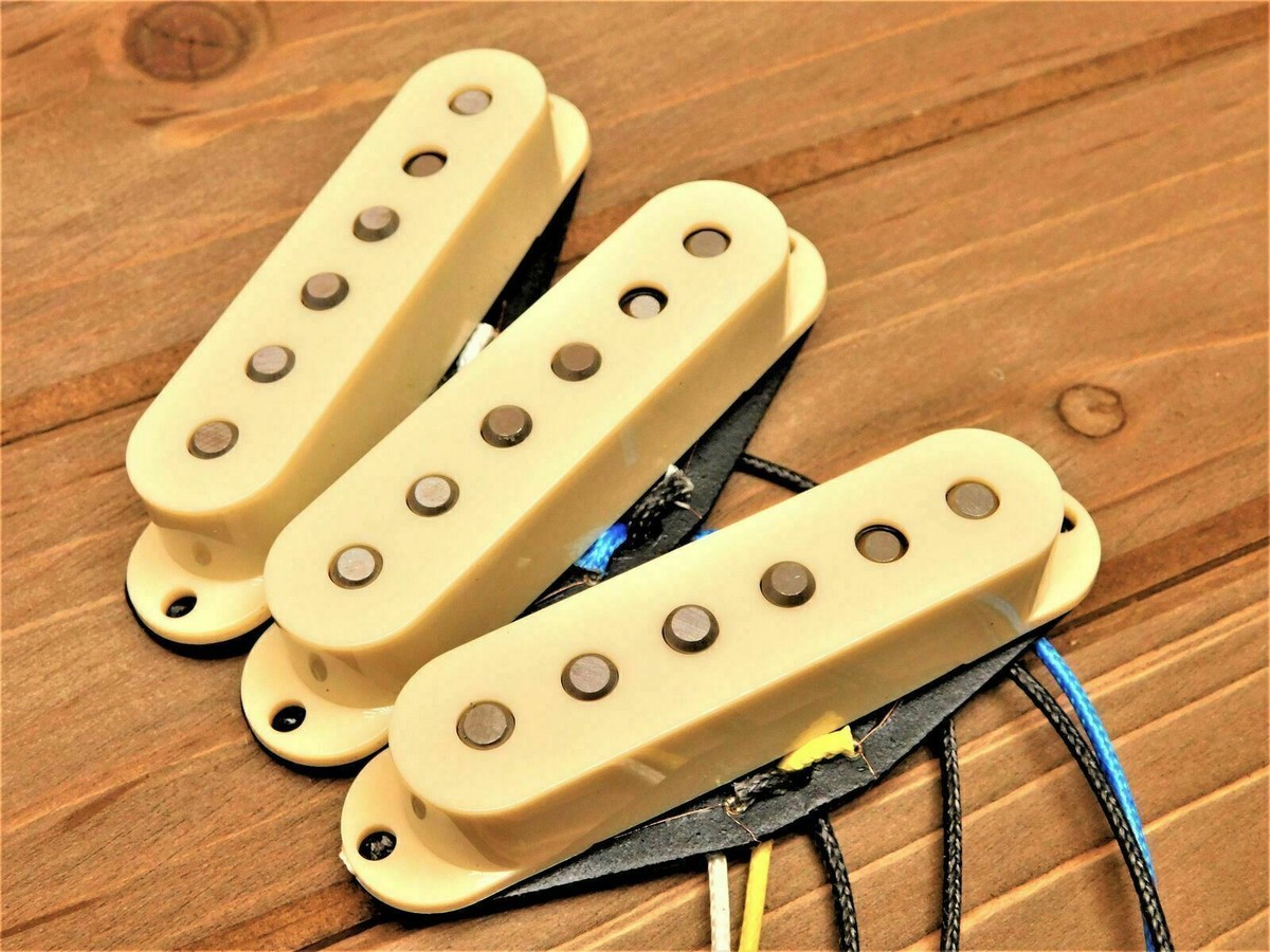 HYBRID GUITAR PICKUP SET ALNICO 5/2 MAGNETS SET OF 3 CREAM FOR