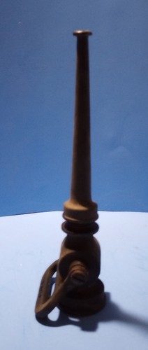 Antique Brass Metal Powhatan B & I Works Ranson, W. Va. Fire Hose Nozzle - Picture 6 of 11