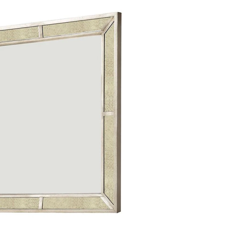 Benzara Loraine Modern Victorian Style Mirror , Silver Silver Foto 4 de 4