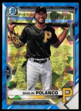 2021 Bowman Draft Chrome Sapphire Shalin Polanco Pittsburgh Pirates #BDC-176