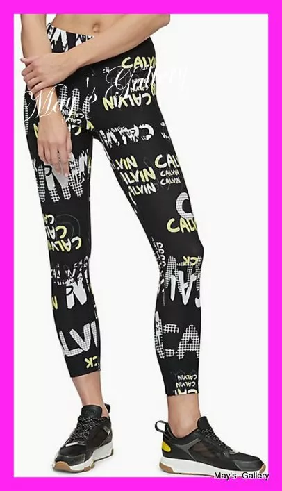 Calvin Klein CK Logo Legging Leggings Athletic Pants Track NWT Yoga XS S M L