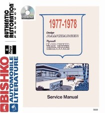 1977-1978 Dodge Ramcharger Trail Duster Factory Shop Service Manual Cd