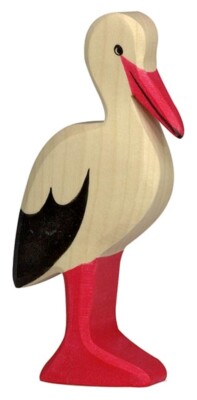 STORCH von Holztiger Klapperstorch Weißstorch Holzstorch Holz Vogel Holztier NEU