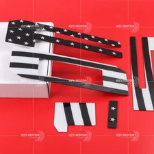 21-24 For F-150 Tailgate Inserts Decals Letter Black White American Flag Emblem