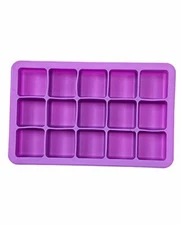 ElbeeHome Silicone Ice Cube Tray, 15 Cube, Set of 2