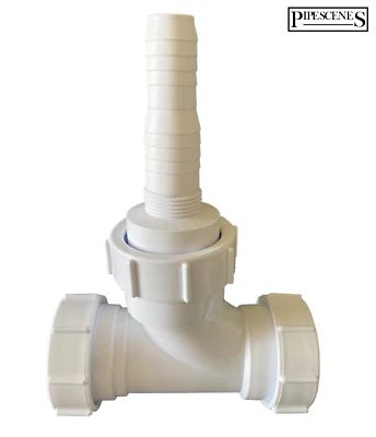 POLYPIPE/MCALPINE 40mm Tee Fitting for Waste Hose from Washing Machine or Dishwasher Connection