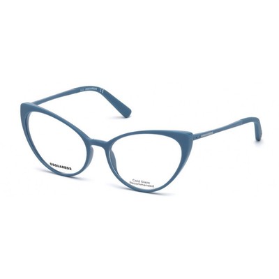 DSQUARED2 DQ5221 090 Blue Cat Eye Plastic Optical Eyeglasses Frame 54-17-140 RX