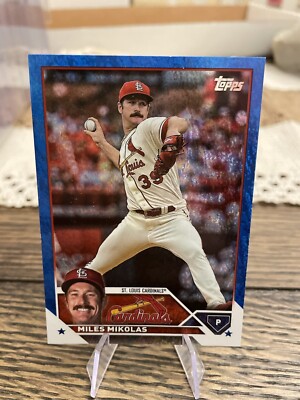 2023 Topps Series Two Blue Miles Mikolas #548 Numbered /799! St. Louis Cardinals