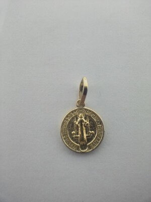 14K Gold St. Benedikt kleiner Anhänger dije De San Benito 14k