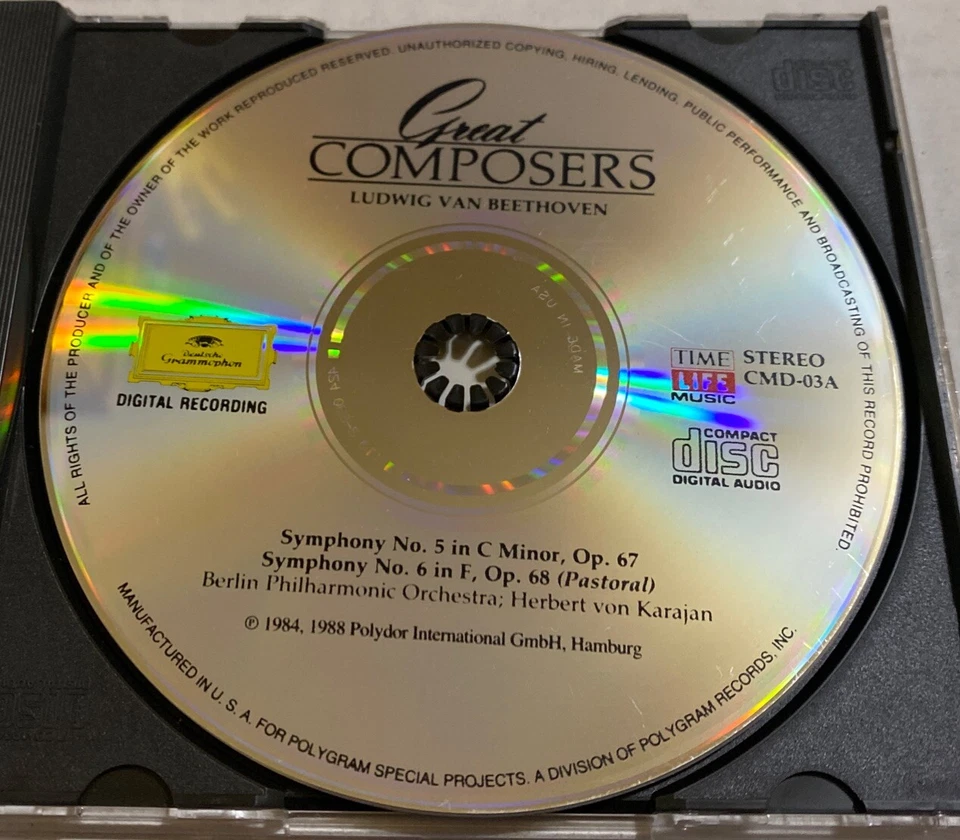 Time-Life Music Great Composers Beethoven 2 CDs CMD-03 Polydor Records - Image 4 of 4