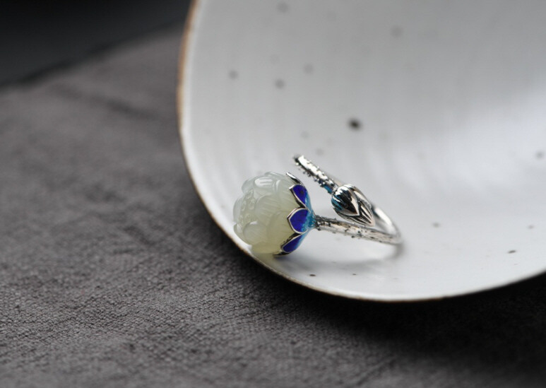 Qings Anello Aperto Fiore Brillante Argento Sterling 925 Rosa - Foto 9