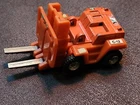 Vintage 1984 Gobot Spoons KO Machine Robo Series C-12 Orange Forklift Transforms