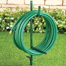 Garden Water Hose Storage Caddy Reel Hose Holder Stand Yard Stake Outdoor Decor