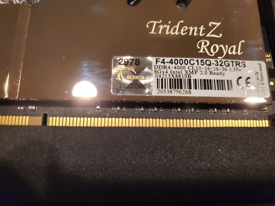 ✓✓ G.SKILL Trident Z Royal RGB 32GB (4x8GB) 4000 MHz *15-16-16