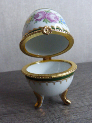 Œuf En Porcelaine Et Boîte à Bijoux – Occasion – Objet Décoratif Ou De Rangement