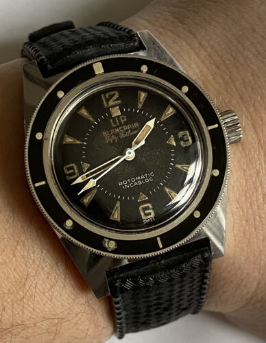 FABULOUS WHITEPAIN LIP DIVING WATCH FIFTY FATHOMS AUTOMATIC @ GAUGE R108 - Picture 1 of 23