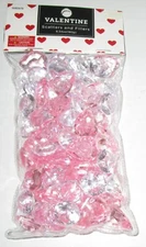 ACRYLIC VALENTINE HEARTS / DIAMONDS GEM TABLE SCATTER ~ VASE FILLER~ Clear & Pin