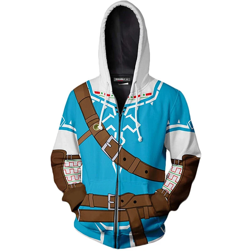Legend of Zelda Cosplay Sudadera con Capucha Jersey Impresión 3D Sudadera con Capucha Abrigo Fino - Imagen 4 de 4
