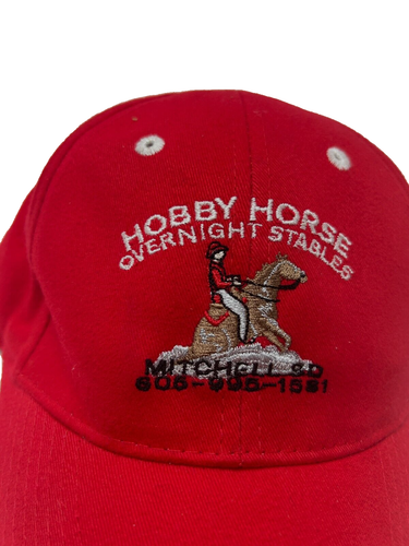Hobby Caballo Pasar la Noche Establos Mitchell Dakota del Sur Sombrero Gorra Correa Roja R5D - Imagen 2 de 9