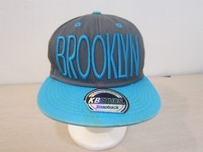 KBETHOS BROOKLYN BASEBALL STYLE ADJUSTABLE STRAPBACK HAT GRAY/TURQUOISE