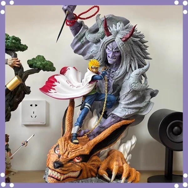 Figura de acción anime Namikaze Minato 28 cm Naruto estatua fans de Yondaime Hokage