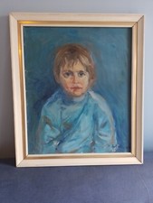 Roland Ladwig 1935-2014 Deutscher Expressionist: Kokoschka Schüler, Junge, Öl/Leinwand