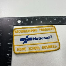 Vintage NATIONAL RECORDKEEPING PRODUCTS HOME SCHOOL BUSINESS Patch 45VV