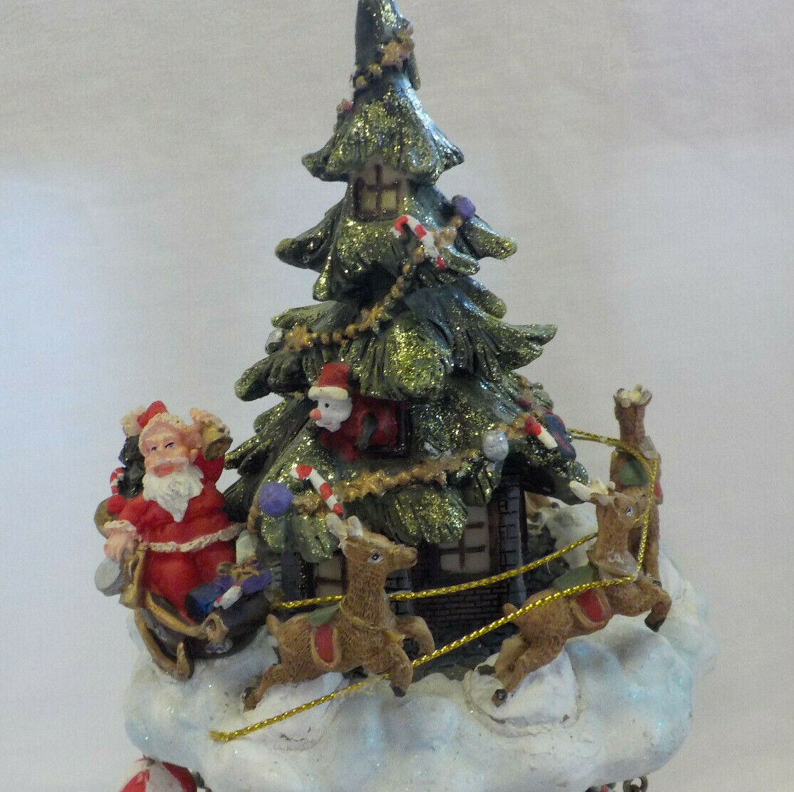 Vintage Animated Musical Lighted Rotating Christmas Tree 1990's