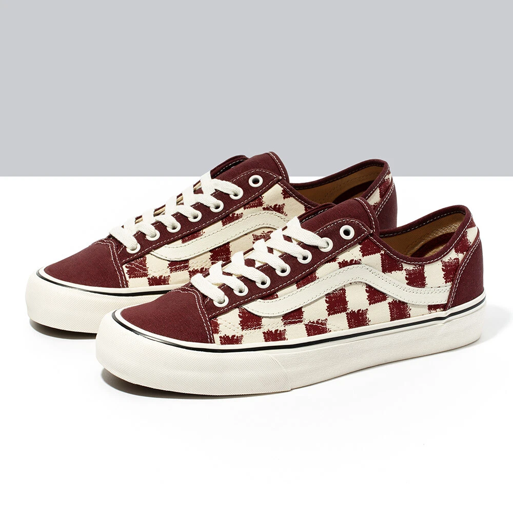 New Vans Style 36 Decon VR3 SF DIY Checkerboard Marshmallow Red