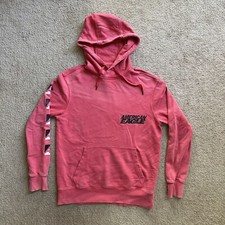 American Eagle Hoodie Womens Small Faded Red Logo Sweatshirt Long Sleeve