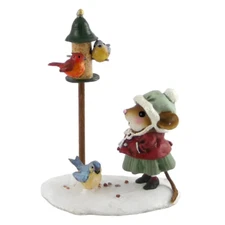 Wee Forest Folk FEATHERED FRIENDS, WFF# M-429, Winter Mouse with Birds