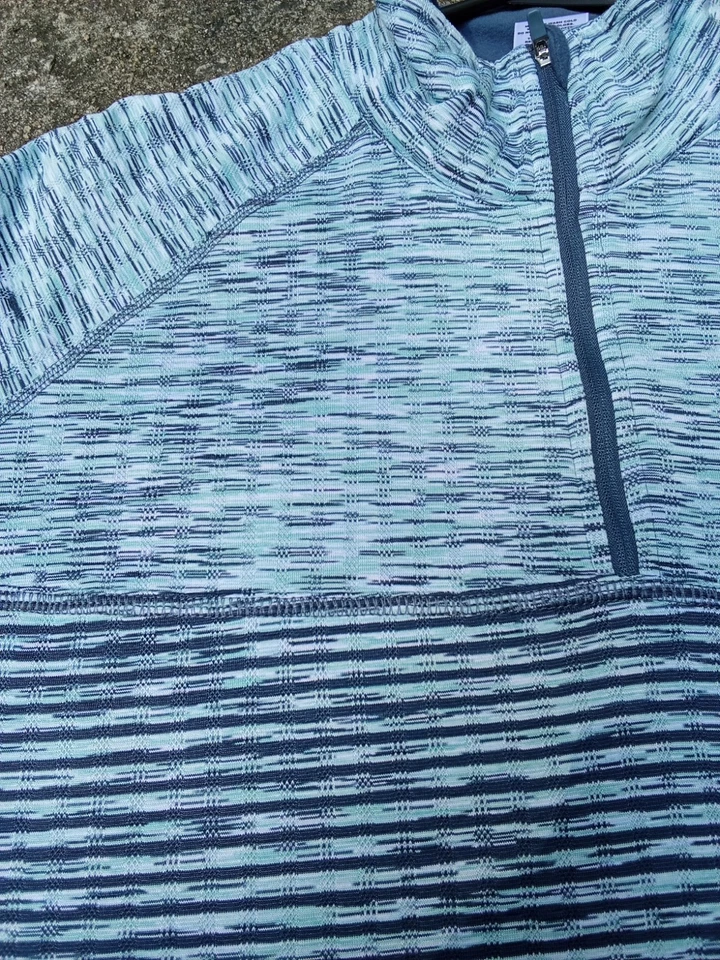 Top Avia XXL para mujer golf tenis cuello cuarto cremallera manga larga activo Gunblu Foto 2 de 4