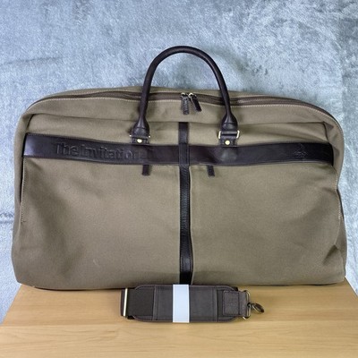 Pinehurst 1895 The Invitational Canvas Luggage Bag Brown Shoulder Strap Leather