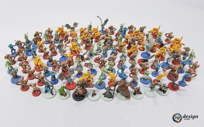 Miniaturen aus der Schlacht der fünf Armeen Brettspiel Pro Painted Monochrom
