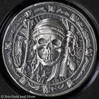 Hayleybug Mint Marauder Medallion 2 oz .999 Antiqued Pirate Silver Round