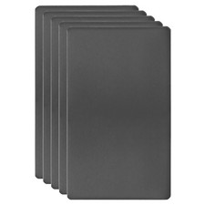 5pcs Metal Business Card 4x2.4x0.02" Oxidation Laser Engrave Adhesive Black