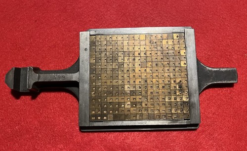 Monotype Die Case Brass Letters Monotype