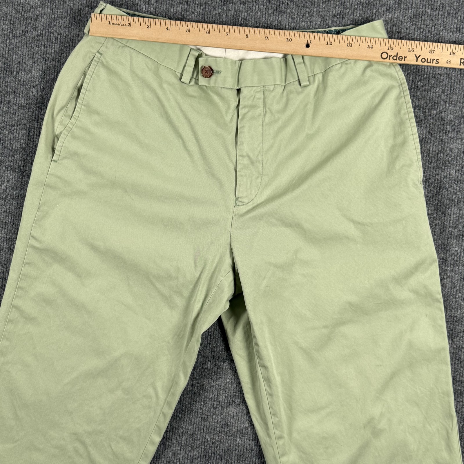 Lauren Ralph Lauren Pants Mens 32x32 30x28 Green Flat Front Chino Classic Cotton thumbnail 5