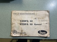 PIAGGIO VESPA 50 VESPA 50 SPECIAL LIBRETTO USO E MANUTENZIONE ORIGINALE 1° ED.
