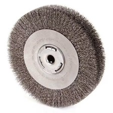 Weiler Crimped Wire Wheel Wire Brush, Arbor, 8" 93123 Weiler 93123 012382031503