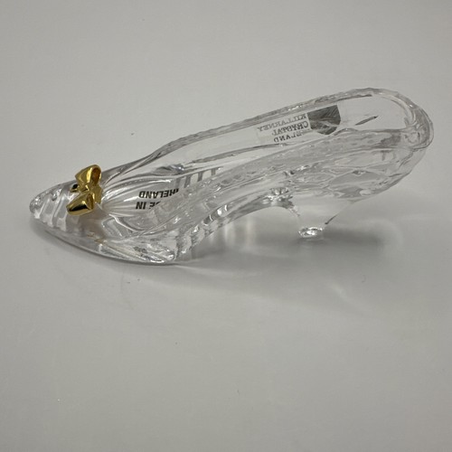 ZAPATO/ZAPATILLA DE IRLANDA DE CRISTAL KILLARNEY de colección con arco de oro 22K y piedra esmeralda - Imagen 6 de 9