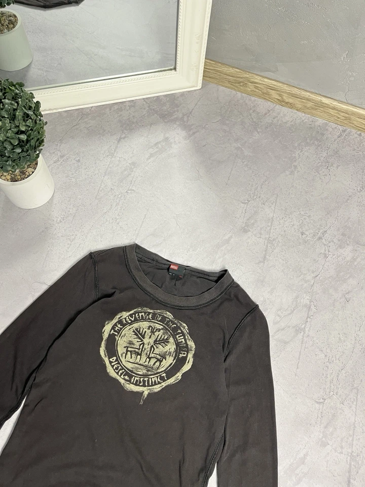 Camiseta de manga larga vintage Diesel Avant Garde para mujer descolorida talla M Foto 4 de 4