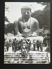 👍 1931 THAILAND SIAM KING PRAJAHIPOK RAMA VII VISIT KAMAKURA JAPAN PRESS PHOTO⭐