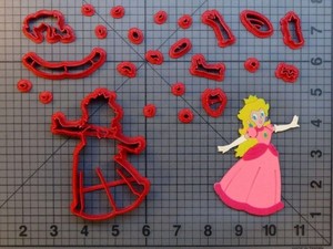 Super Mario Princess Peach Full Body Cookie/Fondant Cutter 4”