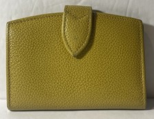 COACH Madison Card Wallet Yellow Leather 4.5 X 3.25   