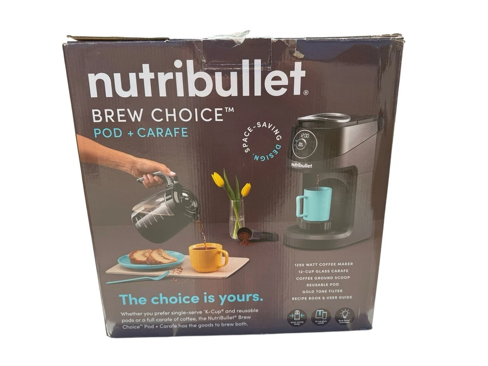 Nutribullet BREW CHOICE Pod + Carafe Coffee Machine BRAND NEW K-cup Compatible - Image 2 of 2