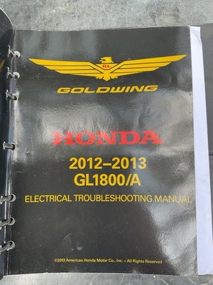 2012 2013 Honda GL1800 A Gold Wing Motorcycle Electrical Troubleshooting Manual