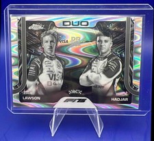 2025 Topps Chrome F1 Liam Lawson Isack Hadjar #169 F1 Raywave Refractor RC Duo